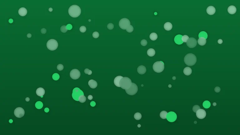 Puntos abstractos sobre fondo verde