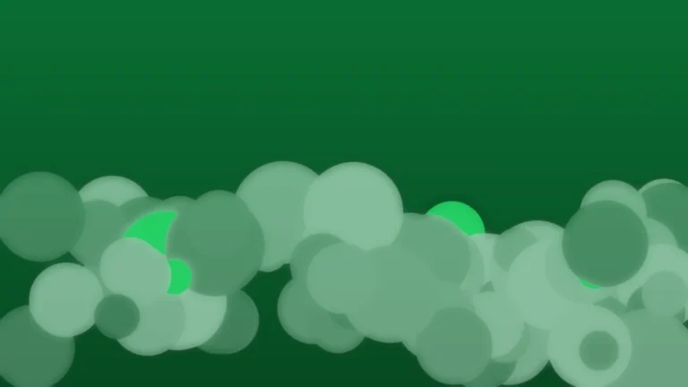 Ilustración abstracta de copas de árboles en tonos verdes