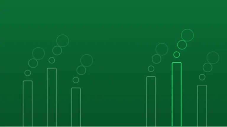 Ilustración de chimeneas industriales sobre fondo verde
