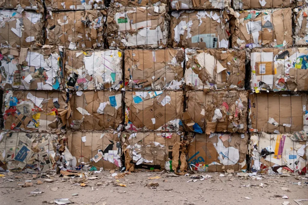 Desarrollo Sostenible en México Pacas de cartón reciclado